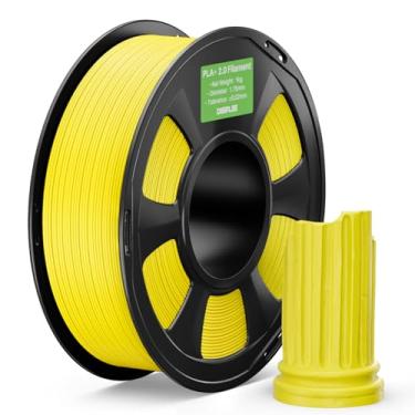 Imagem de DEEPLEE Filamento PLA+ 2.0 1,75 mm, filamento de impressora 3D de resistência mais forte, amarelo 1 kg, filamento de impressora 3D PLA Plus atualizado, filamento PLA+ de alta velocidade para a maioria