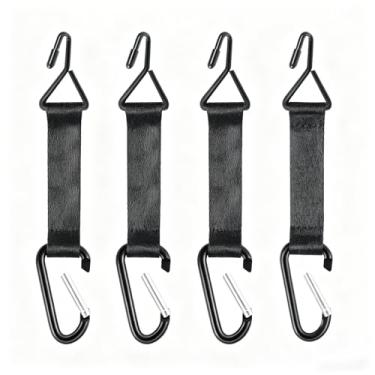 Imagem de New valley warbler Ganchos de Cerca para Beisebol, Pickleball, Tênis E Camping, Fivelas de Segurança de Náilon E Ganchos de Metal Duráveis para Bolsas Esportivas, Pacote com 4 (4)