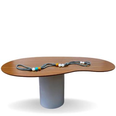 Imagem de Mesa Organica Bean Laca+freijo 120x70cm