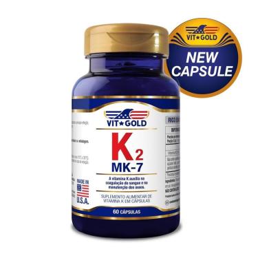 Imagem de Vitamina K2 MK-7 100mcg Vitgold 60 cápsulas-Unissex