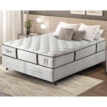 Imagem de Cama Box Conjugado Queen Com Colchão 158x69x198 Veneza Ii Gazin Cr35311 Branco