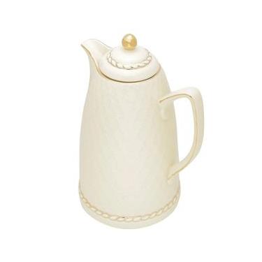 Imagem de Garrafa Térmica Wolff em Porcelana Renda Creme - 900ml Areia