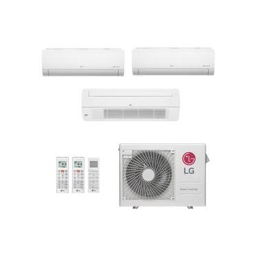 Imagem de Ar-Condicionado Multi Split Inverter LG 24.000 (2x Evap HW 9.000 + 1x Evap Cassete 1 Via 18.000) Quente/Frio 220V