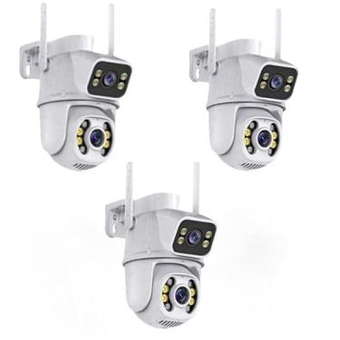 Imagem de Câmera De Segurança Ip Wifi Full HD 2 Lentes Visão Noturna Microfone Durawell ICSEE 9697 (KIT3)