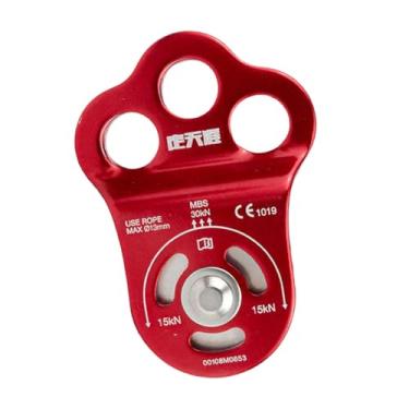 Imagem de Generic Polia simples de escalada com rolamento, uso geral, 30kN, três furos, para resgate em grandes altitudes, rapel e escalada em