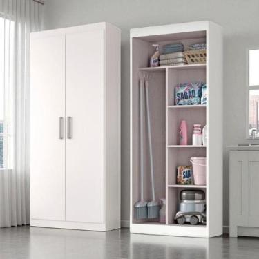 Imagem de Armario de Lavanderia Sheila 2 portas C/ Suporte Vassouras - Quarta Di