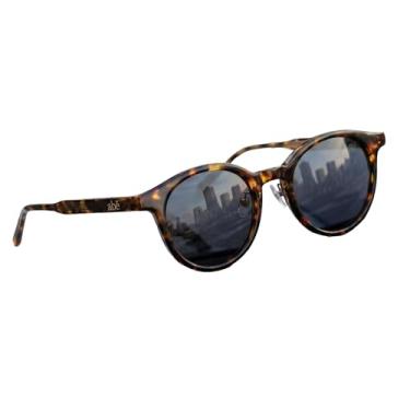 Imagem de Óculos De Sol Premium Alhena Unissex, Redondo Fashion, Acetato Preto Com Lentes Pretas UV400, Plaquetas De Silicone, Hastes Premium, Case ECO Incluso, Marca ABÊ CLUB