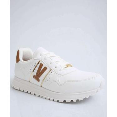 Imagem de Tênis Casual Feminino Recortes Vizzano-11316, Branco, 38