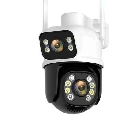 Imagem de Câmera IP Sem Fio Lente Dupla Visão Noturna 360° Monitoramento Segurança Residencial Wi-Fi HD