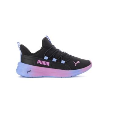 Imagem de Puma Tênis infantil unissex One 4 All sem cadarço (criança pequena), Preto/lavanda intensa/malva pop, 11 Little Kid