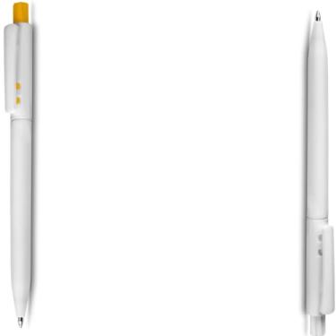 Imagem de Caneta Esferográfica Retrátil com Grip Antiderrapante, Escrita Azul, Plástico Translúcido, 10 Unidades, Design Executivo, Corpo Cilíndrico, para Escritório (Amarelo e Branco 2)