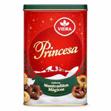 Imagem de Vieira Princesa Biscoitos Amanteigados Sortidos, Lata 400g, Momentos Mágicos
