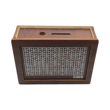 Imagem de Cofrinho De Madeira Reutilizável 1000/3000/5000/10000 Euro Caixa De Di