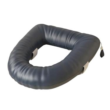 Imagem de Baoblaze Assento sanitário com elevação, assento sanitário universal e confortável que acrescenta 7,5 cm para idosos com deficiência, Azul Escuro