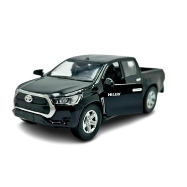 Imagem de Miniatura Caminhonete em Metal, Escala 1:32, Portas que Abrem, Carro de Coleção, Cor Azul, Branco e Preto, Manual, para Colecionadores, A Partir de 3 Anos (Preto)
