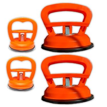 Imagem de Kit 2 P + 2 G - Ventosa Sucção Extrator p/Reparo de Amassados, Transporte de Vidros Telas Lisas TAM:G 11,5CM