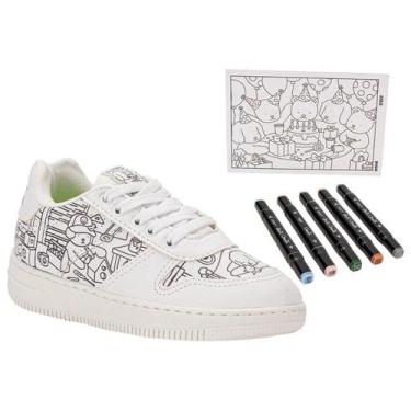 Imagem de Tênis mini pé goods para colorir unissex mp2549 - MINI PE, BRANCO, 32