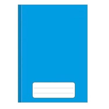 Imagem de Caderno Escolar Pequeno ¼ Brochura Capa Dura 48 Folhas Anotações (Azul)