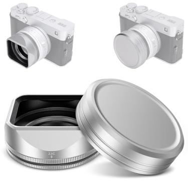 Imagem de Para-sol quadrado com tampa de capô para lente Fujifilm XF 27 mm F2.8 - Prata