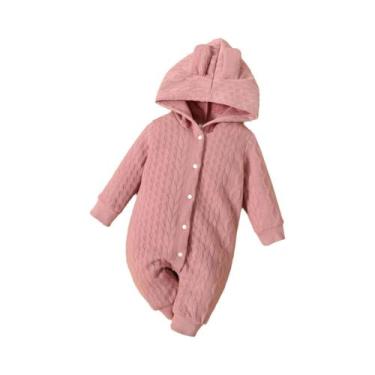 Imagem de Macacão Com Capuz Para Bebê Recém-Nascido Meninos E Meninas Outono Inv