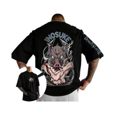 Imagem de Camiseta De Algodão Demon Slayer Para Homens E Mulheres, Estampa Gráfi