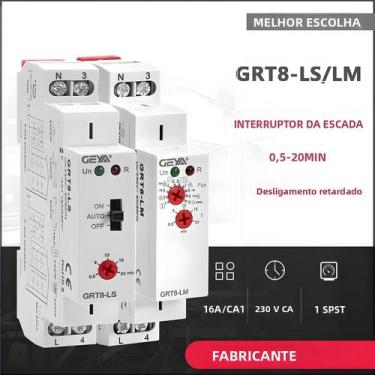 Imagem de Temporizador De Iluminação Para Escadas GEYA GRT8-LS/LM, Trilho DIN, 2