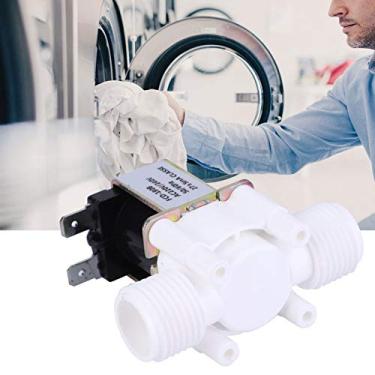 Imagem de aqxreight Válvula Solenóide Elétrica de Plástico G1/2 NC Controle de Entrada Confiável Com Resistência de Alta Pressão e Comutação Sensível para Uso Doméstico e Industrial Eletromagnético (AC220-240V)