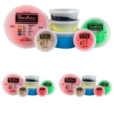 Imagem de Hand Exercise Putty CanDo Theraputty Putty, pacote com 3