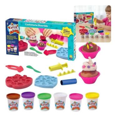 Imagem de Confeitaria Cupcake Super Kit Massinha Acessórios Divertoys - Diver To