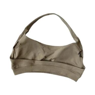 Imagem de Sutiã Esportivo Feminino De Alto Suporte, Sem Costura, Halter, Com Efe