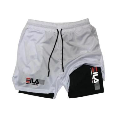 Imagem de Shorts Esportivos Masculinos De Secagem Rápida, Camada Dupla, Respiráv