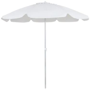 Imagem de Guarda-Sol em Bagum Haste de Alumínio 1,80m Branco 9601 Bel - Belfix