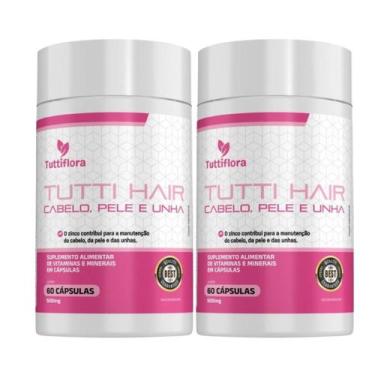 Imagem de Kit 2x Tutti Hair, Cabelos e Unhas 60 Cápsulas Tuttiflora