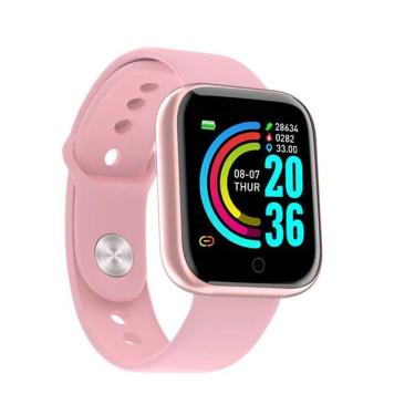 Imagem de Relógio Smartwatch D20 Pedômetro Multi-esportes Km Kcal Rosa
