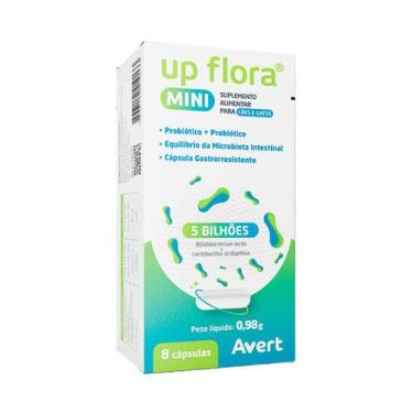 Imagem de Up Flora Mini suplemento para cães e gatos 8 cápsulas - Avert