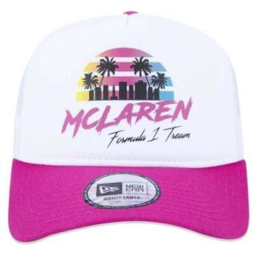 Imagem de BONÉ NEW ERA 940 MCLAREN F1 TEAM GP MIAMI NEP22BON016 ROSA BRANCO-Masculino