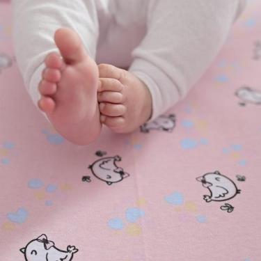 Imagem de Jogo de Lençol para Berço Americano em Malha para Bebê - Bublim, Passa