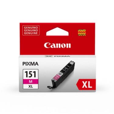 Imagem de Cartucho Canon Magenta - CLI-151 XL M - para Impressoras iP7210 / iP8710 / iX6810 / MG5410 / MG5510