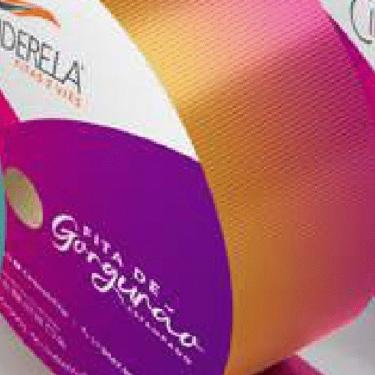 Imagem de Fita de Gor Dupla Face -10 Metros 38 Mm 915 Rosa com Laranja