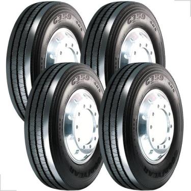 Imagem de Kit 4 Pneu Goodyear Aro 22,5 G359 SHS Premium Liso 295/80R22.5
