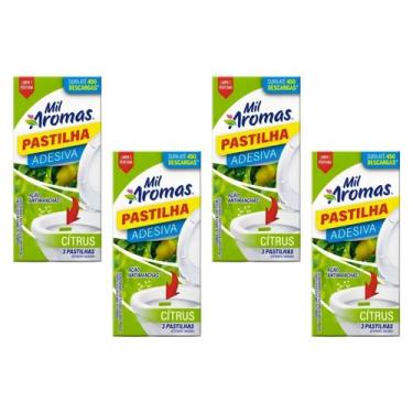 Imagem de Kit 4 Pastilha Sanitária Cítrus 3 Adesiva Mil Aromas