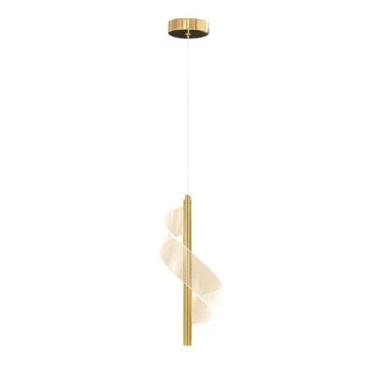 Imagem de Kit 2 Pendentes Moderno Acrílico LED Espiral 3em1 Bivolt - CINDERELLA,
