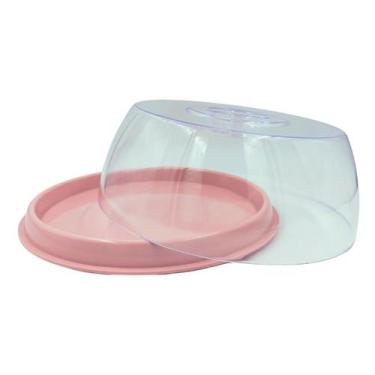 Imagem de Porta Bolo Boleira Suporte Para Bolo E Torta de Acrilico Rosa - Microm