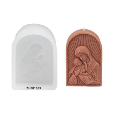 Imagem de Moldes De Silicone 3D Da Família Jesus E Virgem Maria Para Velas Aromá