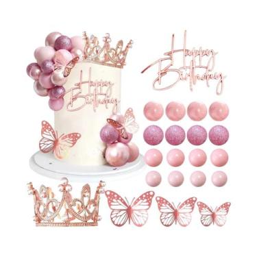 Imagem de Decorações De Bolo Para Aniversário, Casamento E Chá De Bebê, Coroa Ti