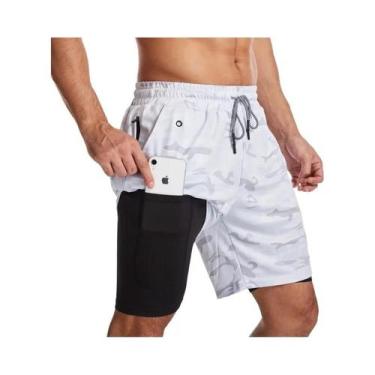 Imagem de Shorts De Corrida Masculinos 2 Em 1 2025: Novidade Para Treino De Acad