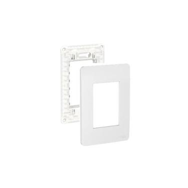 Imagem de Placa/Espelho 4X2 3Mod Gamma Silver S730103274 Orion Schneid - Schneid