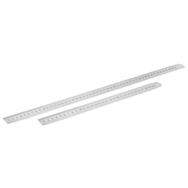 Imagem de Régua Modelo De Aço Inox Worker 1000mm (1 Metro) Com Marcações A Laser