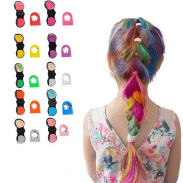 Imagem de Giz de Cabelo HAIOLORPRO 10 UNIDADES Lavável - Cor Temporária