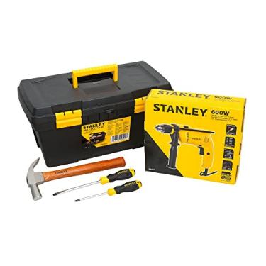 Imagem de STANLEY Kit Furadeira de Impacto 600W 127V com 2 Chaves Fenda Martelo e Caixa SDH600KS1